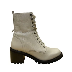 Seychelles Women’s Irresitible Off White Leather Side Zip Up Ankle Boots Sz 7.5 - Picture 1 of 12