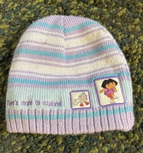 De colección Dora la Exploradora Sombrero de Invierno Nick Jr. 2005 Gorro Botas a Rayas ☼ - Imagen 1 de 2