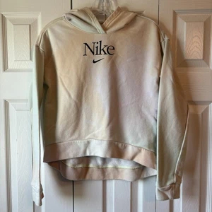 NIKE Hoodie Girls XL Tie Dye Logo Sweatshirt Athletic Hooded Sweater Teen - Picture 1 of 8