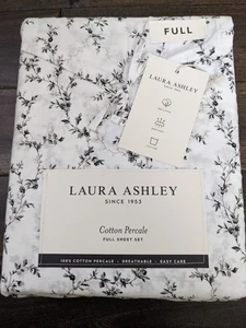Laura Ashley komplettes Bettwäsche-Set "Sara's Sprig" 4-teilig Cottage weiß schwarz - Bild 1 von 5