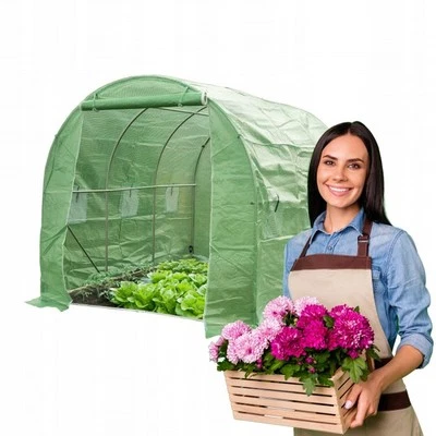 GRINDI Folientunnel, Gartengewächshaus, Pflanzenhaus - OXALIS I - 3x2m, grün