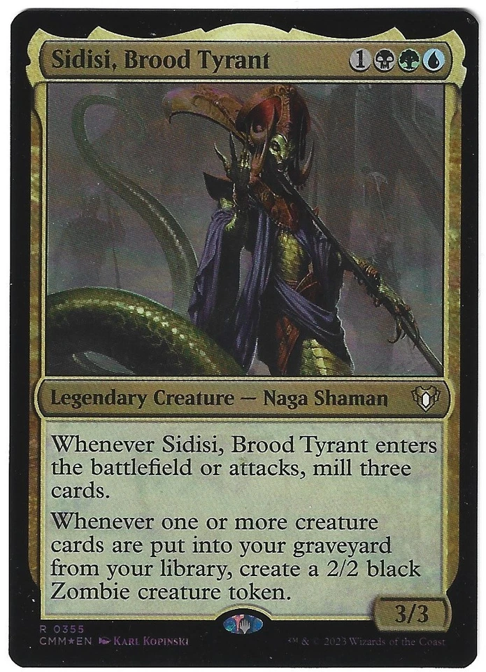 FOIL  Sidisi, Brood Tyrant / Bruttyrannin  - COMMANDER MASTERS - englisch (nm +) - Bild 1 von 1