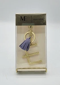 TOTALMENTE NUEVO Llavero Monograma Inicial "E" Expresiones Modernas con Borlas Lavanda - Imagen 1 de 2