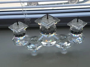 Swarovski Crystal Triple Candle Holder Candelabra - Picture 1 of 12