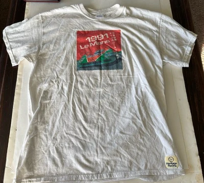 1991 Mazda 787B Team Le Mans Racing TShirt Adult Large, White, 2015 Heritage - Image 1 of 3