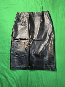 George Damen schwarz Kunstleder Rock Größe 6 - Bild 1 von 3