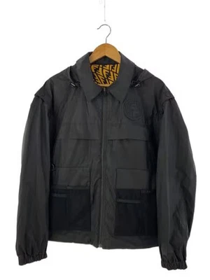 FENDI nylon jacket/ size 48/ cotton/ black/ plain/ FPUVC9820.20048 - Image 1 of 4