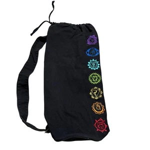 Gaiam Yogamatte Tasche Träger bestickt Chakra Symbole Kordelzug Tasche Fitnessstudio Passform - Bild 1 von 8