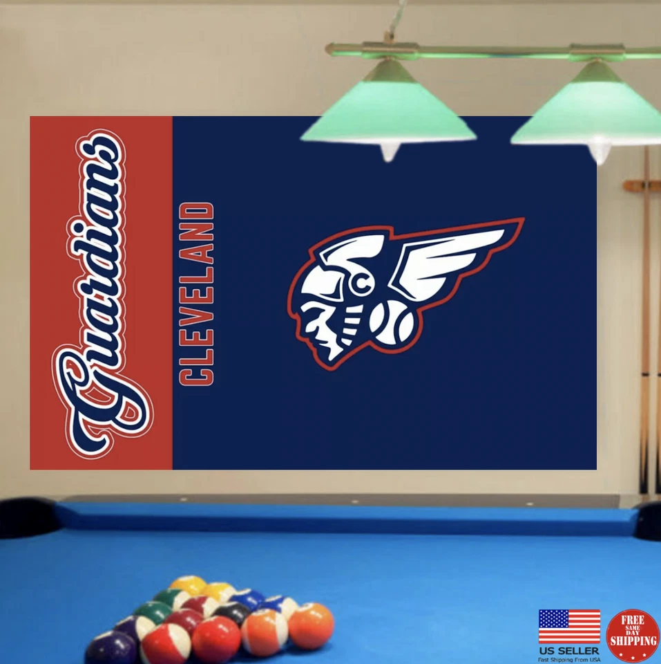 Cleveland Guardians 3x5 Flag Man Cave Flag 3 x 5 Banner Indians Baseball USA - Image 1 of 4