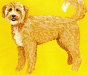 Labradoodle, 2020, por Mia Johnson --POSTAL - Imagen 1 de 1