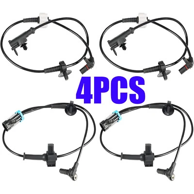 Sensor de velocidad de rueda delantero trasero ABS de 4 piezas para Chevy Suburban 1500/Tahoe 2007-2014 Foto 1 de 4