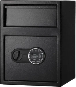 Digital Depository Safe Drop Box Deposit Security Safe Lock Box with Slot Black - Picture 1 of 8