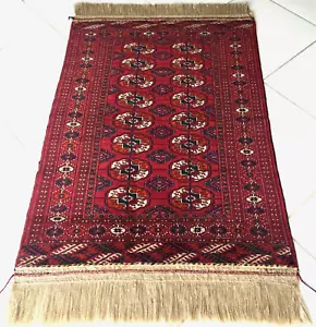 Rossi Tekke Turkmen Buchara Teppich Wein Rot Russia Rug Carpet Tappeto Tapis - Bild 1 von 8
