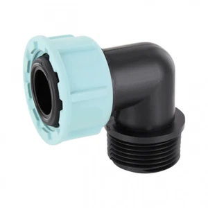 PP Fitting Winkel 90° 1" Innengewinde Überwurfmutter mit O-Ring x 1"Außengewinde - Bild 1 von 2