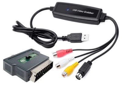 Adaptador Scart RGB RCA S-Video Audio a USB DVR Editor MPEG Grabadora Foto 1 de 4