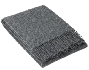 Hampton Throw - Merino Wool Blend - Slate - Picture 1 of 2