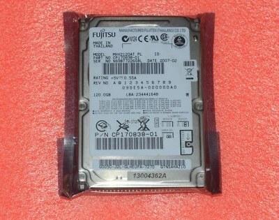 MHV2120AT PL, PN CA06557-B35600C1 Fujitsu 120GB IDE 2.5 Hard Drive - Image 1 of 4