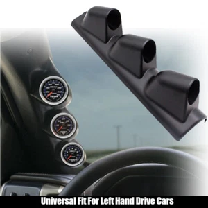 2" 52mm Black LHD A Pillar Pod Triple 3 Hole Mount Gauge Holder fits for Honda - Picture 1 of 10