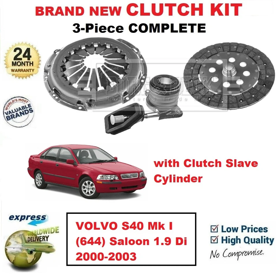 KIT EMBRAGUE 3 PIEZAS NUEVO PARA VOLVO S40 MK I (644) BERLINA 1.9 DI 2000-2003 + CSC Foto 1 de 1