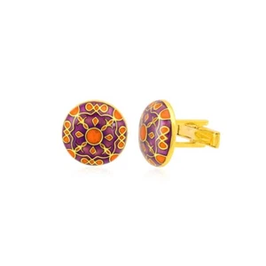 Enamel Cufflinks for the Modern Gentleman Sterling Silver Cufflinks Wedding Gift - Picture 1 of 6