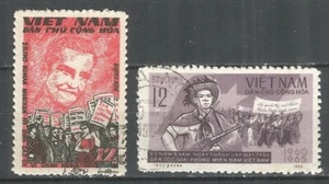 Vietnam 1965 used stamps Michel # 411 , 423 Military, War - Picture 1 of 1