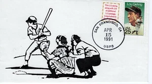 BASEBALL  SAN FRANCISCO APRIL 15, 1991  FDC9598 - Picture 1 of 1