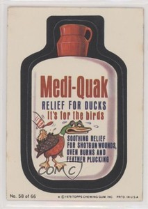 1979 Topps Wacky Packages Rerun Series 1 Medi-Quak (One Star) #58.1 2p7