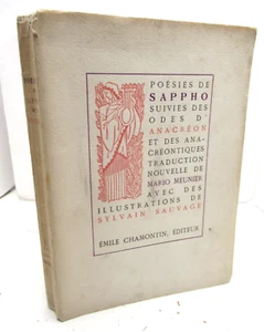 SAPPHO / ANACREON POESIES ET ODES 1941 EROTISME Illustré SYLVAIN SAUVAGE 100 EX. - Picture 1 of 12