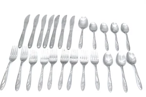 Americana Star Stainless USA Atomic Utensil Flatware Fork Spoon Knife Lot 24 - Picture 1 of 5
