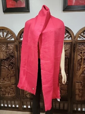 New Betsey Johnson 80” x 13” Super Soft Red Winter Scarf Fringed NWT #7 - Image 1 of 4