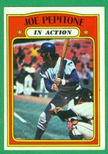 1972 TOPPS #303 JOE PEPITONE IA  CHICAGO CUBS  YANKEES  EXMT