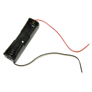Portapilas 18650 3,7V con cable rojo y negro aprox 130mm - Imagen 1 de 1