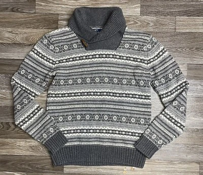 Suéter Gap Kids Fair Isle Manga Larga Capucha Cuello 100% Algodón XXL (14-16) Foto 1 de 4