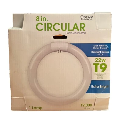 BRAND NEW Feit T9 Electric 8" circular Fluorescent Lamp FC819 22w Circle Light - Image 1 of 3