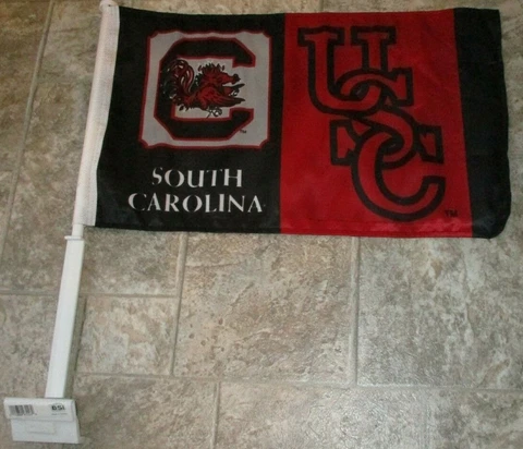 South Carolina Gamecocks DOUBLE SIDED CAR FLAG ! FREE SHIPPING ! FAST SHIPPING ! Cover