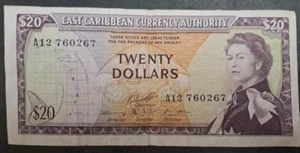 (1965) Eastern Caribbean States 20 Dollars P15g(1) A12-760267 - Picture 1 of 2