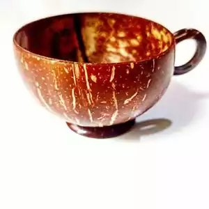 Eco Friendly Handmade Non Toxic Coconut Shell Cup NEW - Picture 1 of 2