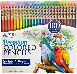 New Old Stock Art skills 100 Premium Colored Pencils - Picture 1 of 1