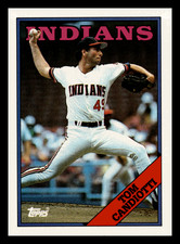1988 Topps Tom Candiotti  Cleveland Indians #123 Centered Mint