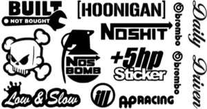 12 PCS JDM Stickers Pack Car Motorcycle Racing Motocross Helmet Vinyl Decals Lot - Picture 1 of 12