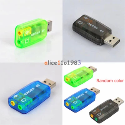 USB 2.0 to 3D AUDIO SOUND CARD ADAPTER VIRTUAL 5.1CH Sound Track - Image 1 of 4