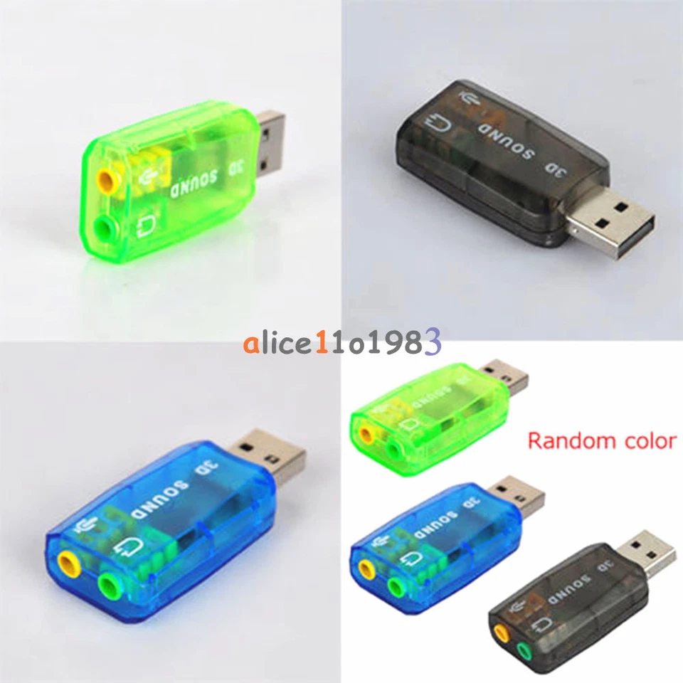 USB 2.0 to 3D AUDIO SOUND CARD ADAPTER VIRTUAL 5.1CH Sound Track - Image 1 of 1