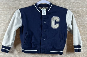 Tommy Bahama Jacket Kids 4T Navy Gray Cotton Poly Varsity Streetwear Comfy - Picture 1 of 7