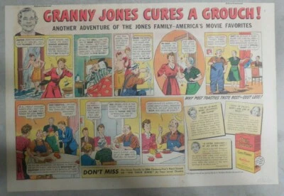Post Cereal Ad: The Jones Family Post Toasties 1930's-40's Size: 11 x 15 inches - Image 1 of 3