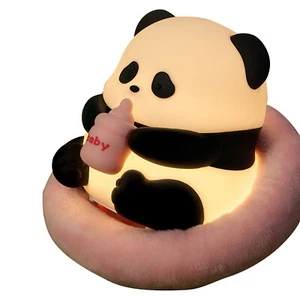 Sitting Panda Pat  Cute Ornament High-value Bedroom Ambient  E2N5 - Picture 1 of 11