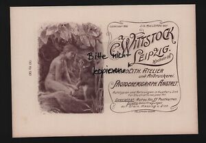 LEIPZIG, Werbung 1911, C. Wittstock Chromo-Lithografisches Atelier Andruckerei
