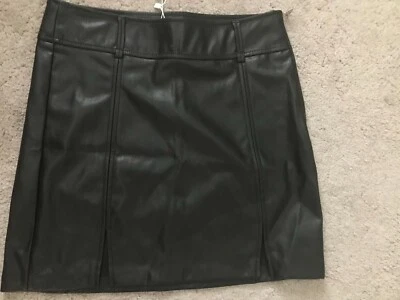 ❤️Bershka Brand New Girls / Women's Black  Short Leatherette Skirt Size 10 - Image 1 of 4