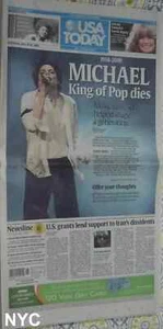 Michael Jackson Dead Special Tribute USA Today 6/26/2009 👍 - Picture 1 of 1