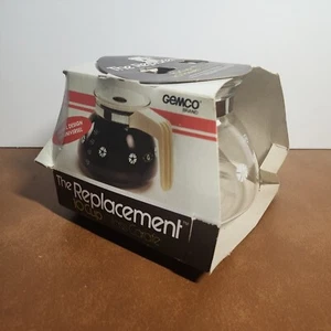 Vintage 1983 Gemco The Replacement 10 Cup Glass Carafe Black Handle Universal - Picture 1 of 7
