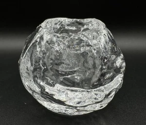 Candelabro de vidrio votivo bola de nieve Kosta Boda Suecia 3 pulgadas” - Imagen 1 de 7